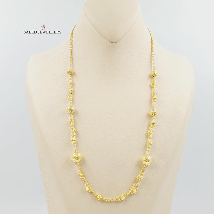 21K عقد طابات اكسترا-مجوهرات الشيخ سعيد-Saeed Jewelry 