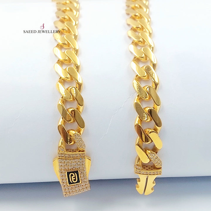 Deluxe Cuban Links Necklace Made of 21K Gold by Saeed Jewelry 