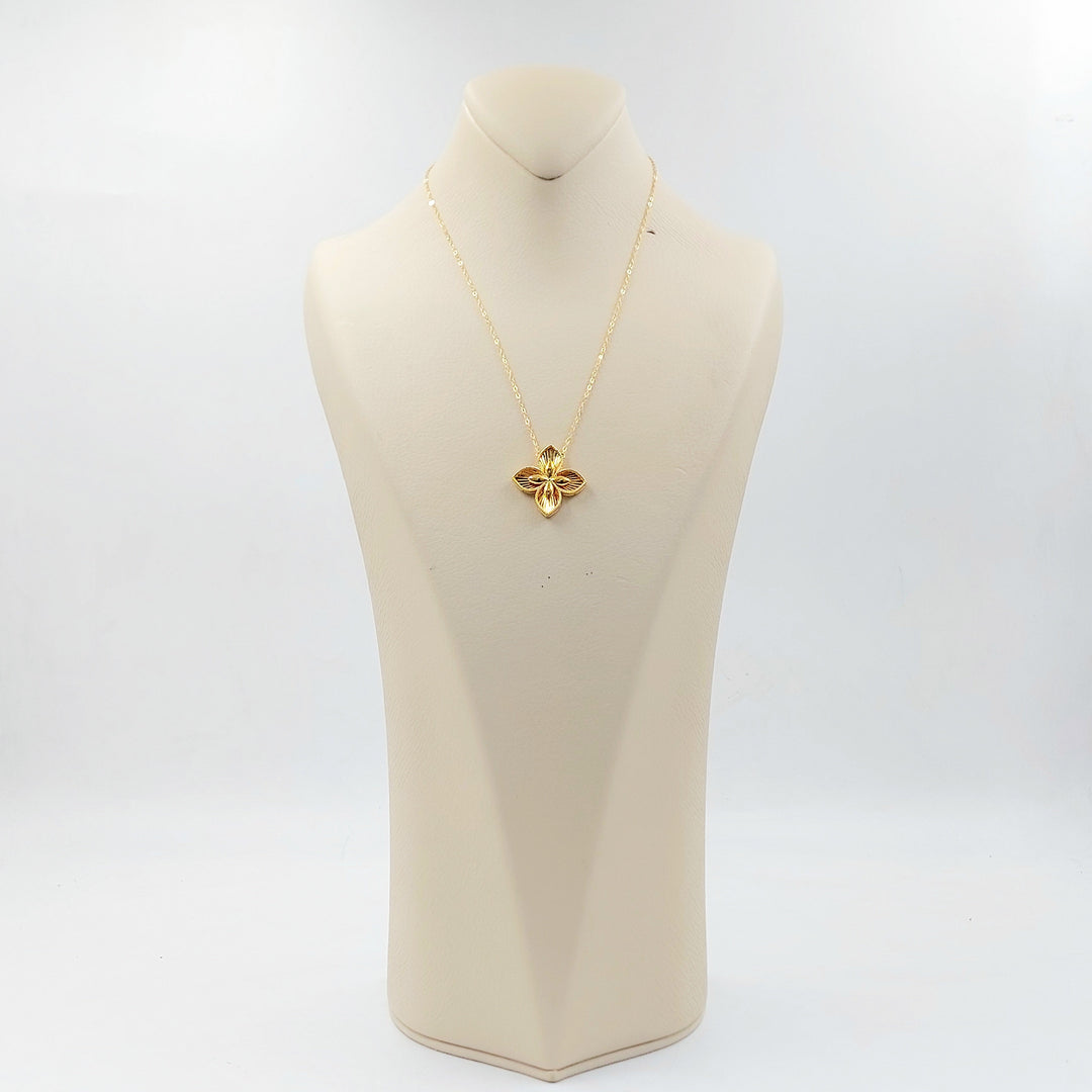 Deluxe Rose Necklace Made of 21K Gold by Saeed Jewelry 