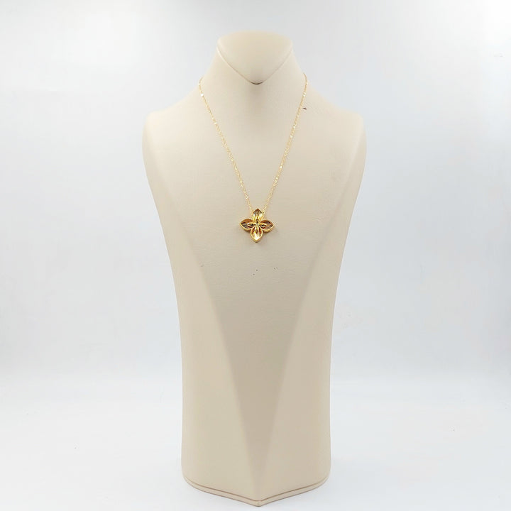 Deluxe Rose Necklace Made of 21K Gold by Saeed Jewelry 