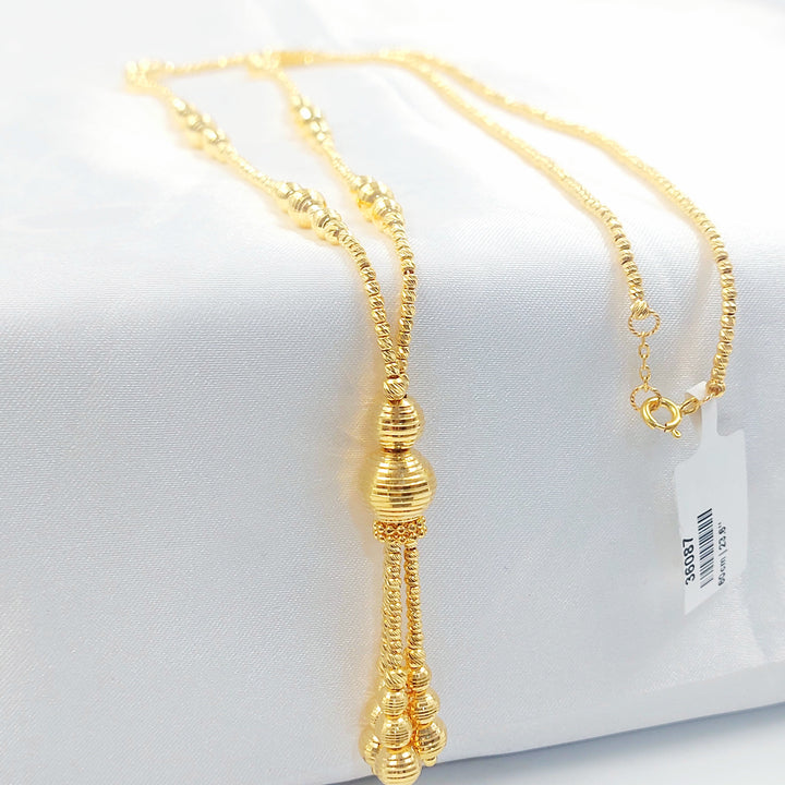 Deluxe Balls Necklace Made of 21K Gold by Saeed Jewelry 