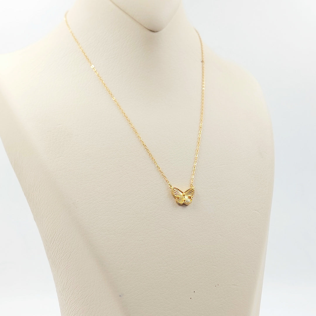 Deluxe Butterfly Necklace Made of 21K Gold by Saeed Jewelry 