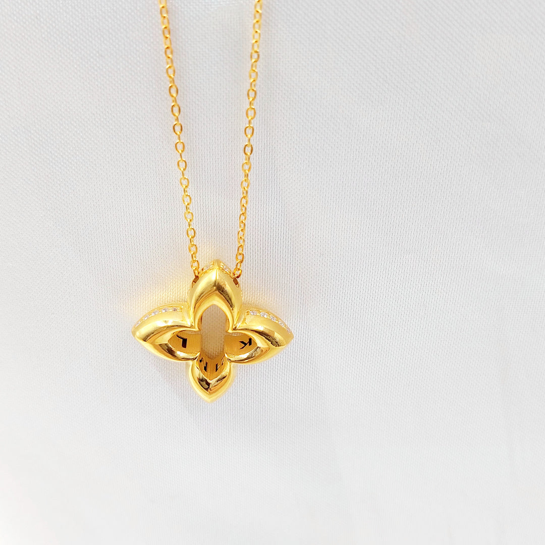 Deluxe Rose Necklace Made of 21K Gold by Saeed Jewelry 