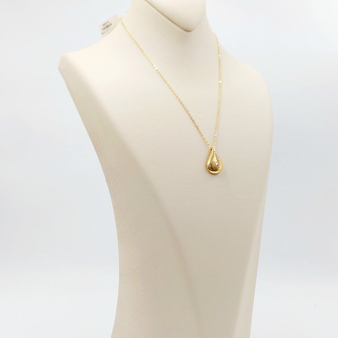 21K عقد دمعة اكسترا-مجوهرات الشيخ سعيد-Saeed Jewelry 