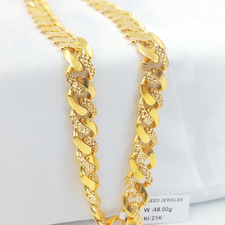 Deluxe Cuban Links Necklace Made of 21K Gold by Saeed Jewelry 