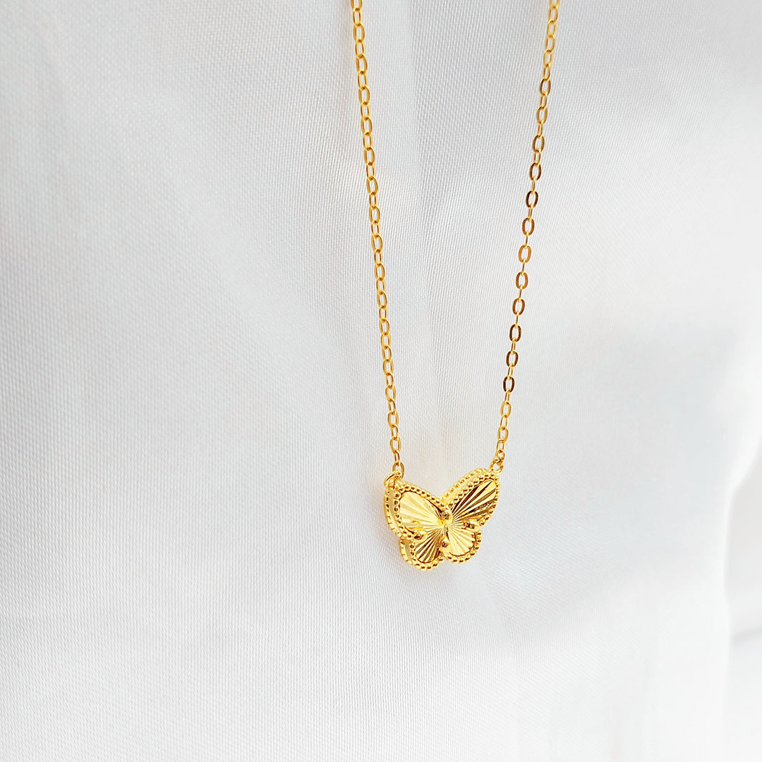 Deluxe Butterfly Necklace Made of 21K Gold by Saeed Jewelry 