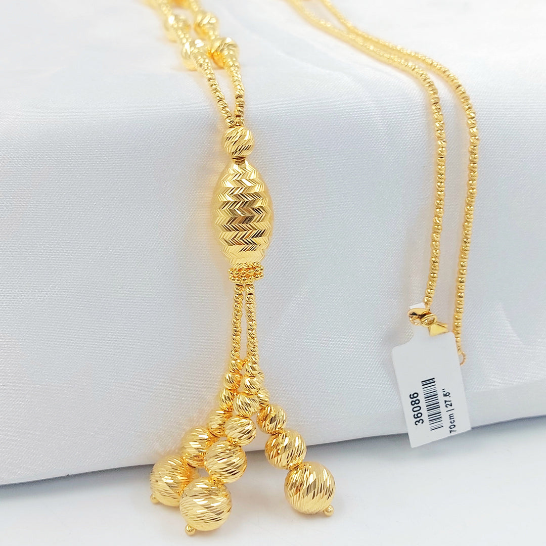 Deluxe Balls Necklace Made of 21K Gold by Saeed Jewelry 