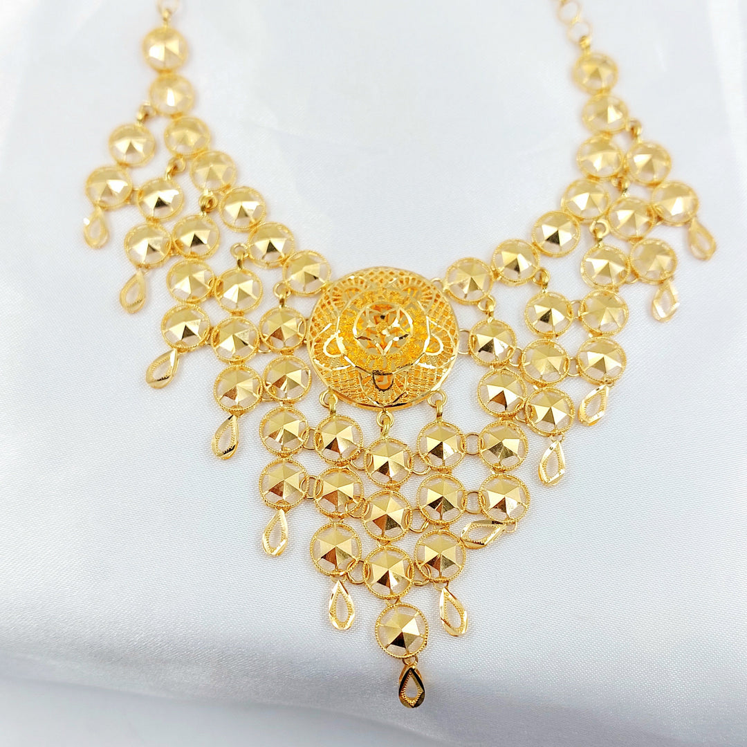 Deluxe Sun Necklace Made of 21K Gold by Saeed Jewelry 