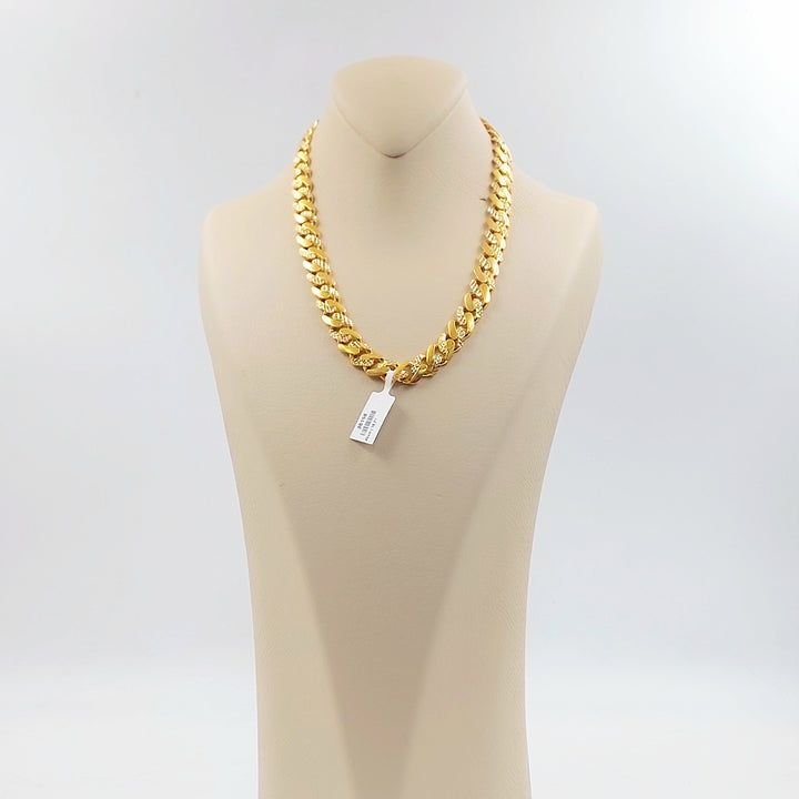 Deluxe Cuban Links Necklace Made of 21K Gold by Saeed Jewelry 