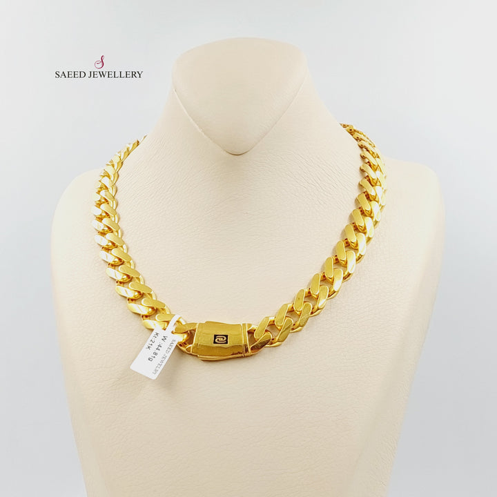 21K Gold Deluxe Cuban Links Necklace by Saeed Jewelry - Image 8