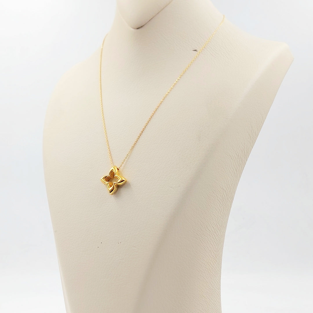 Deluxe Rose Necklace Made of 21K Gold by Saeed Jewelry 
