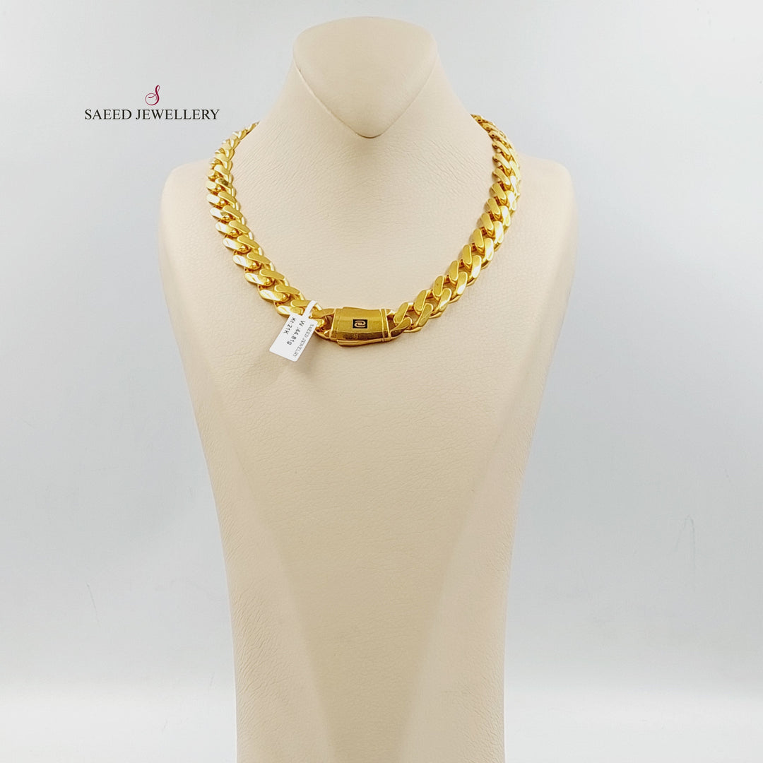 21K Gold Deluxe Cuban Links Necklace by Saeed Jewelry - Image 7