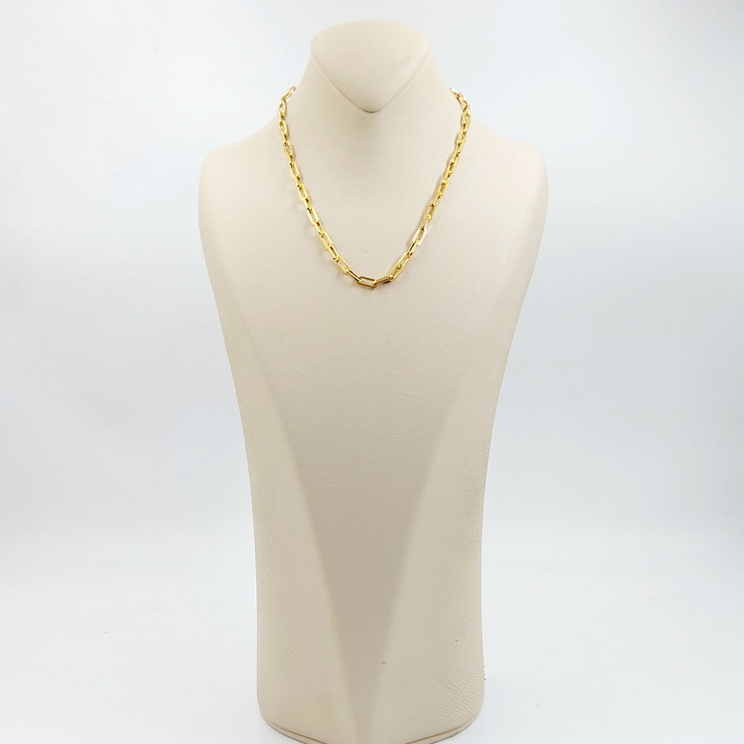 Deluxe Paperclip Necklace Made of 21K Gold by Saeed Jewelry 