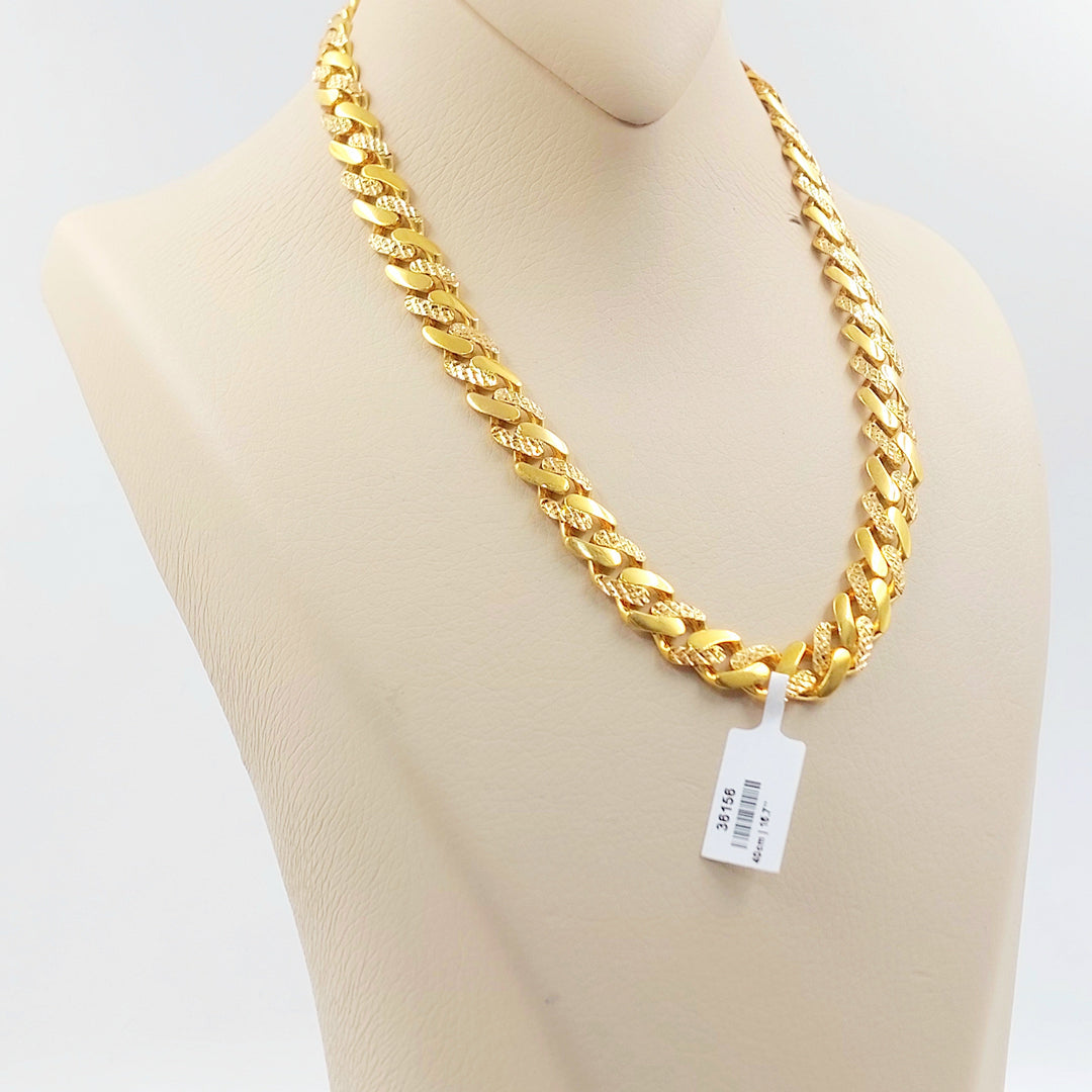 Deluxe Cuban Links Necklace Made of 21K Gold by Saeed Jewelry 