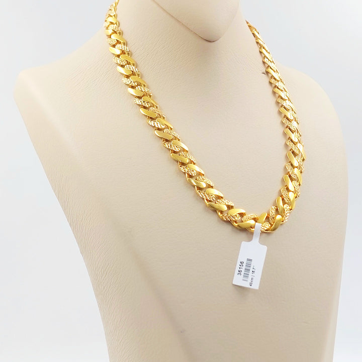 Deluxe Cuban Links Necklace Made of 21K Gold by Saeed Jewelry 