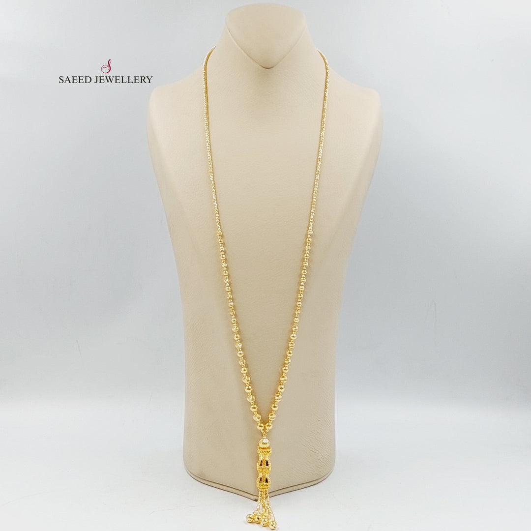 21K Gold Deluxe Balls Necklace by Saeed Jewelry - Image 1