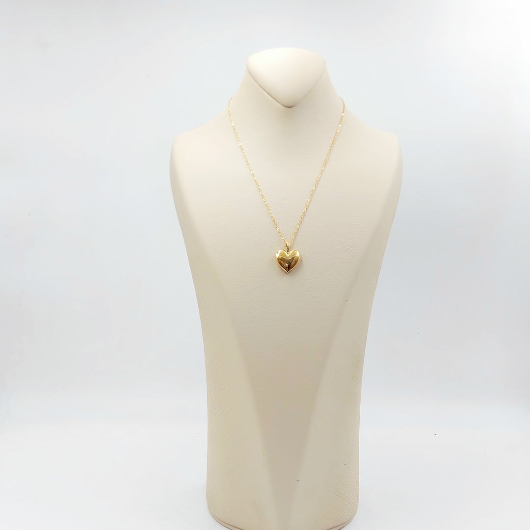 21K عقد قلب اكسترا-مجوهرات الشيخ سعيد-Saeed Jewelry 