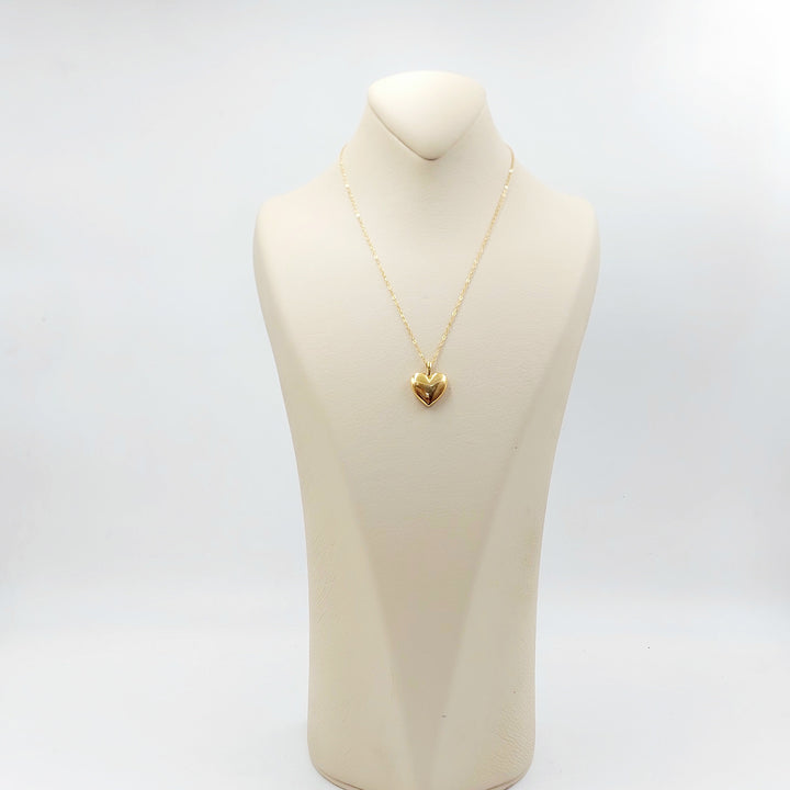 21K عقد قلب اكسترا-مجوهرات الشيخ سعيد-Saeed Jewelry 