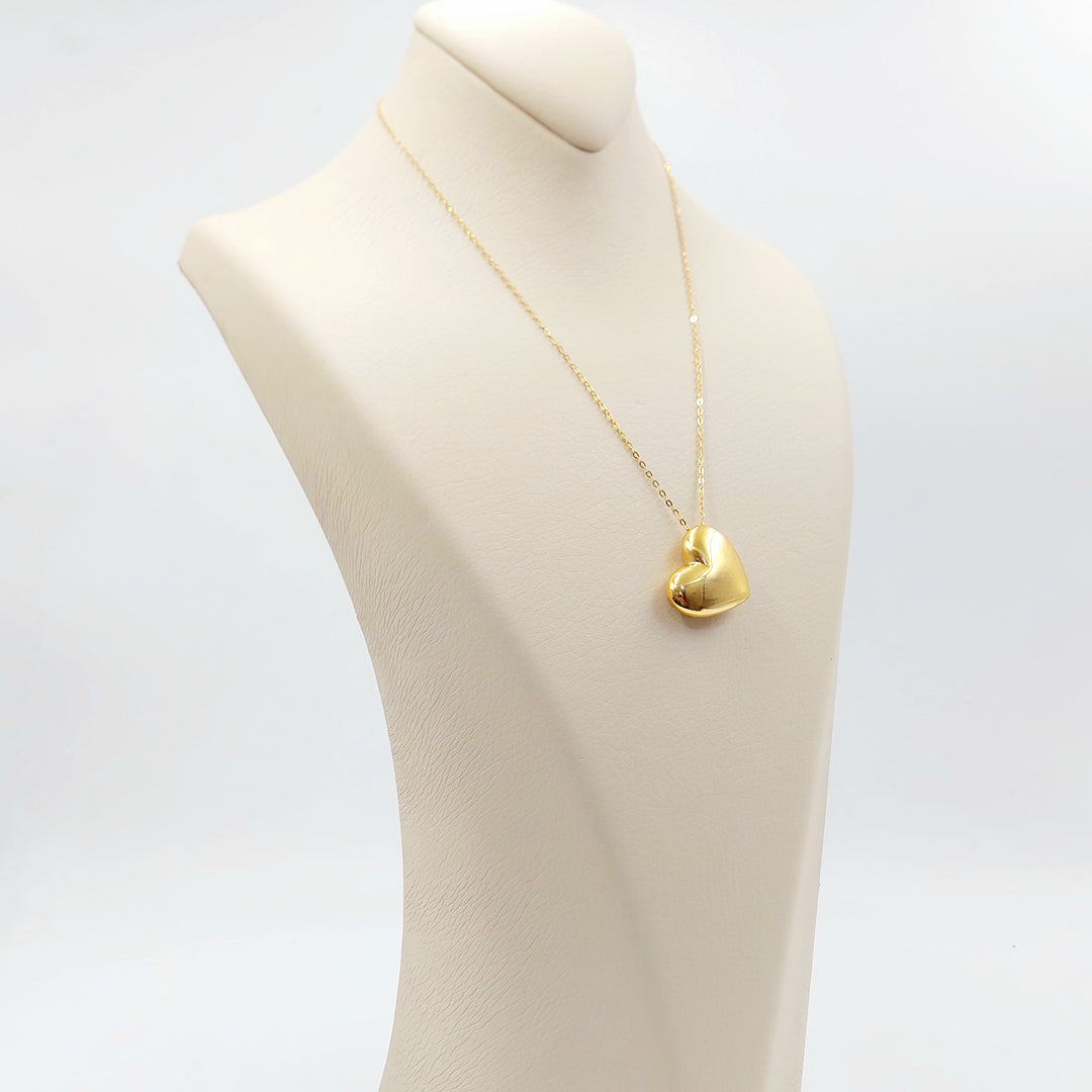 21K عقد قلب اكسترا-مجوهرات الشيخ سعيد-Saeed Jewelry 
