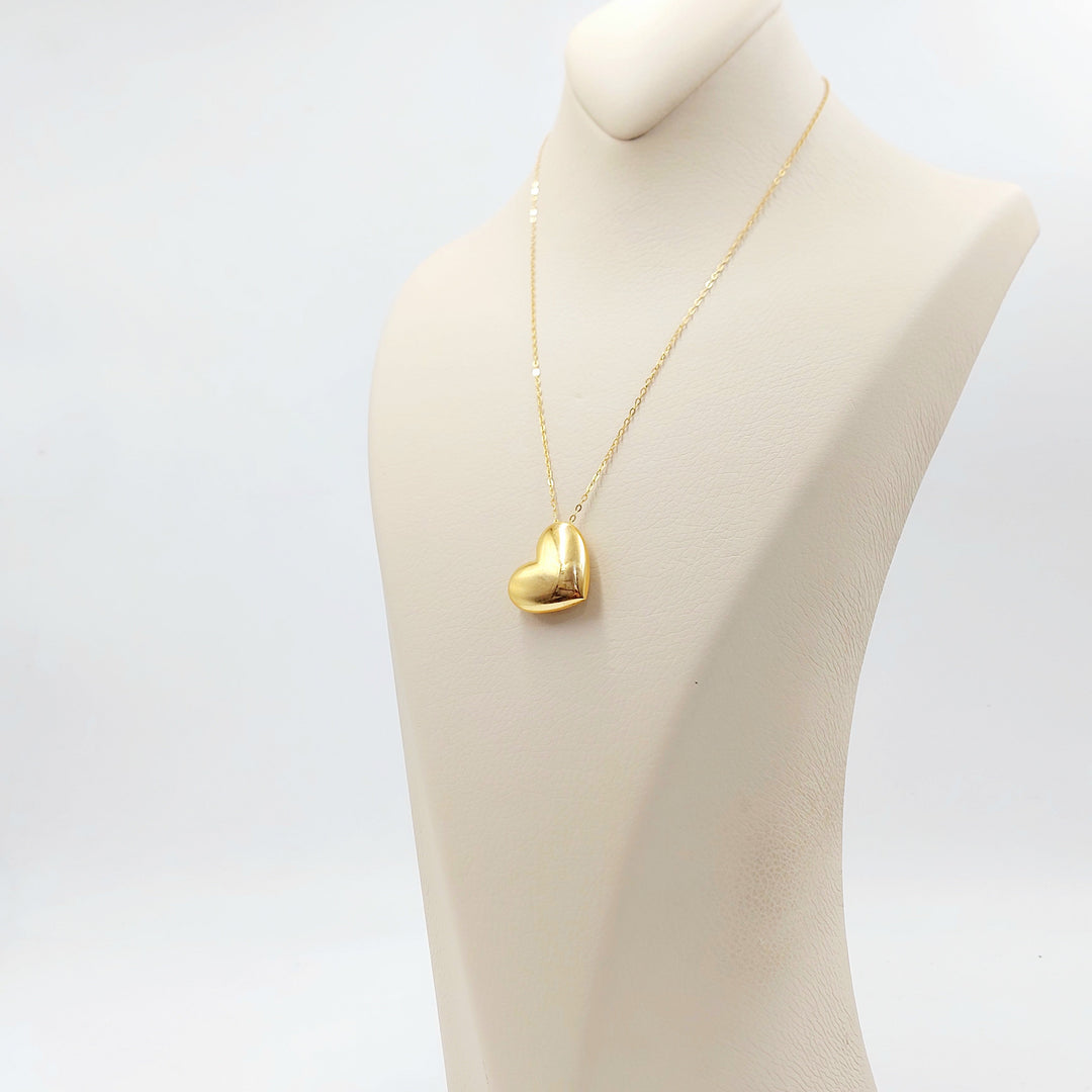 21K عقد قلب اكسترا-مجوهرات الشيخ سعيد-Saeed Jewelry 