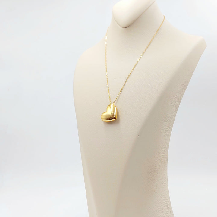 21K عقد قلب اكسترا-مجوهرات الشيخ سعيد-Saeed Jewelry 