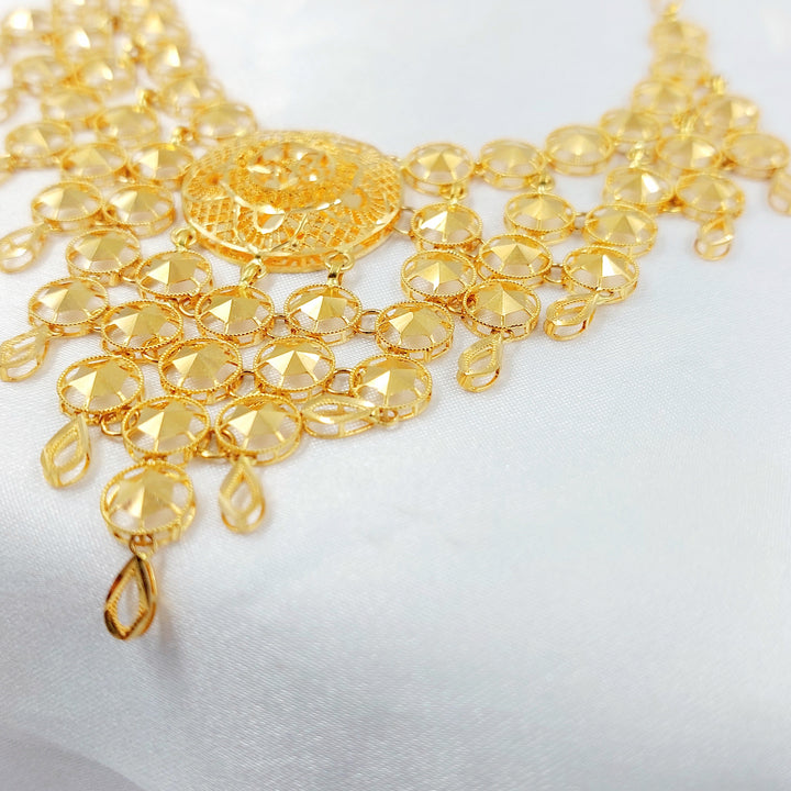 Deluxe Sun Necklace Made of 21K Gold by Saeed Jewelry 