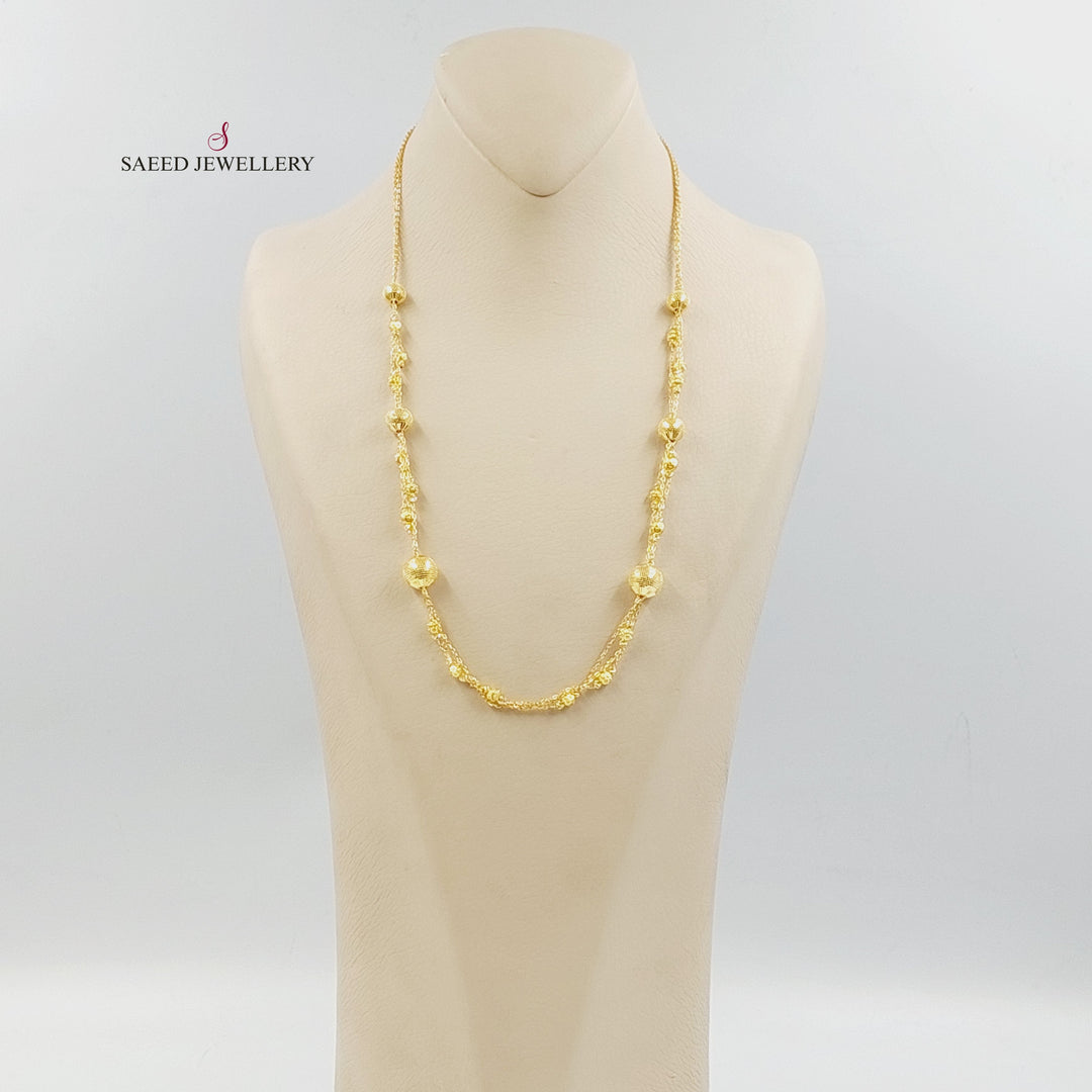 Deluxe Balls Necklace Made of 21K Gold by Saeed Jewelry 