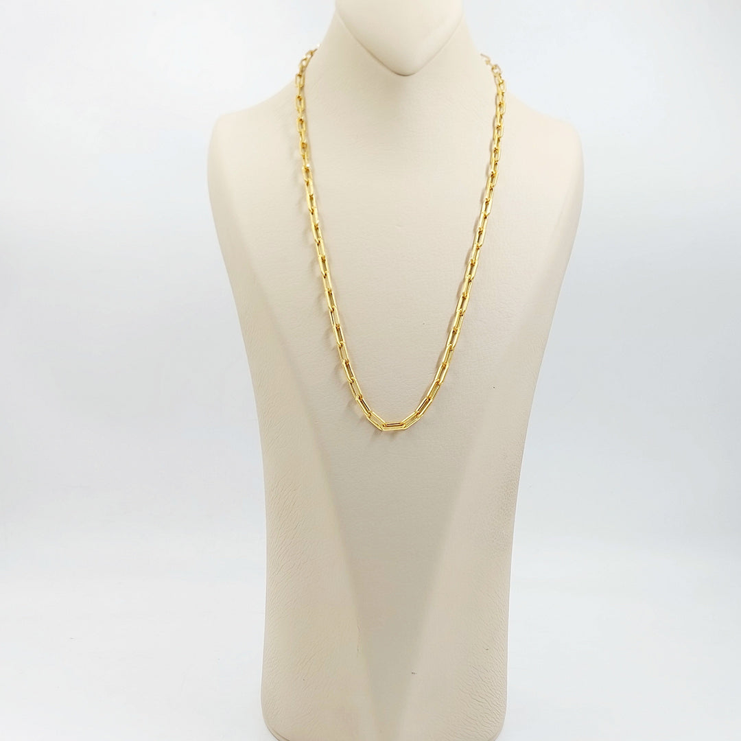 Deluxe Paperclip Necklace Made of 21K Gold by Saeed Jewelry 