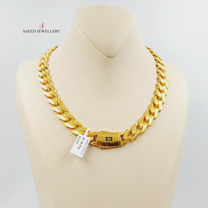 21K Gold Deluxe Cuban Links Necklace by Saeed Jewelry - Image 9