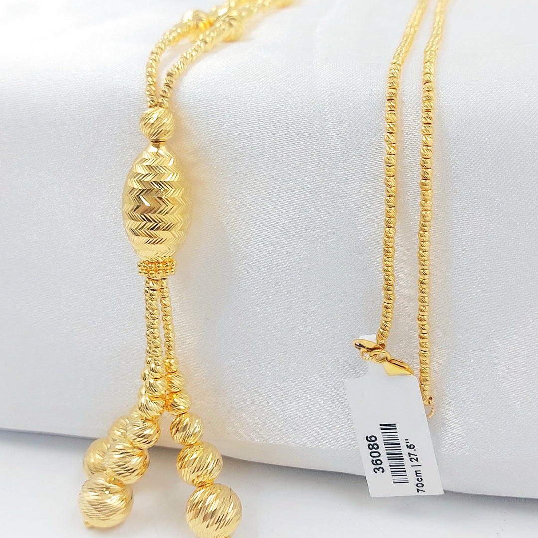 Deluxe Balls Necklace Made of 21K Gold by Saeed Jewelry 