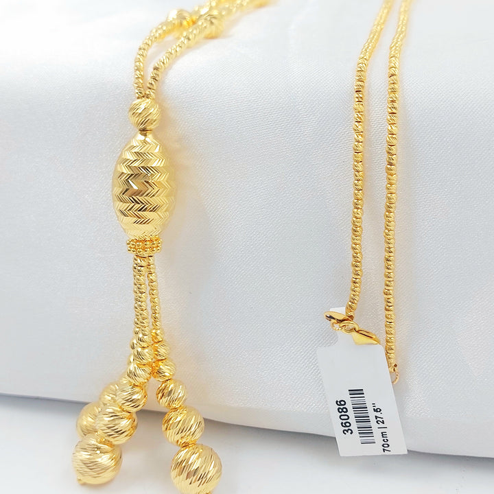 Deluxe Balls Necklace Made of 21K Gold by Saeed Jewelry 