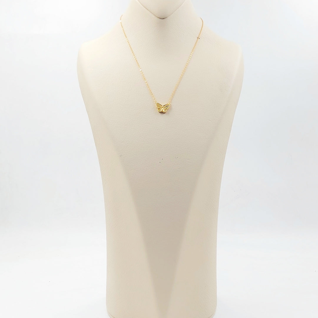Deluxe Butterfly Necklace Made of 21K Gold by Saeed Jewelry 