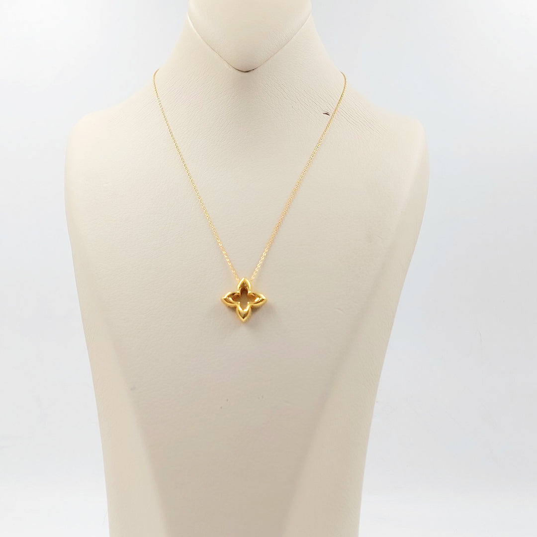 Deluxe Rose Necklace Made of 21K Gold by Saeed Jewelry 