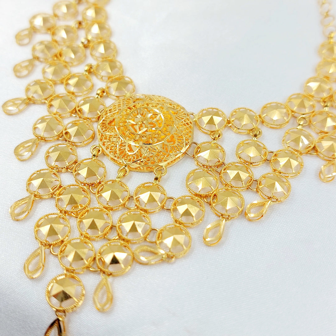 Deluxe Sun Necklace Made of 21K Gold by Saeed Jewelry 