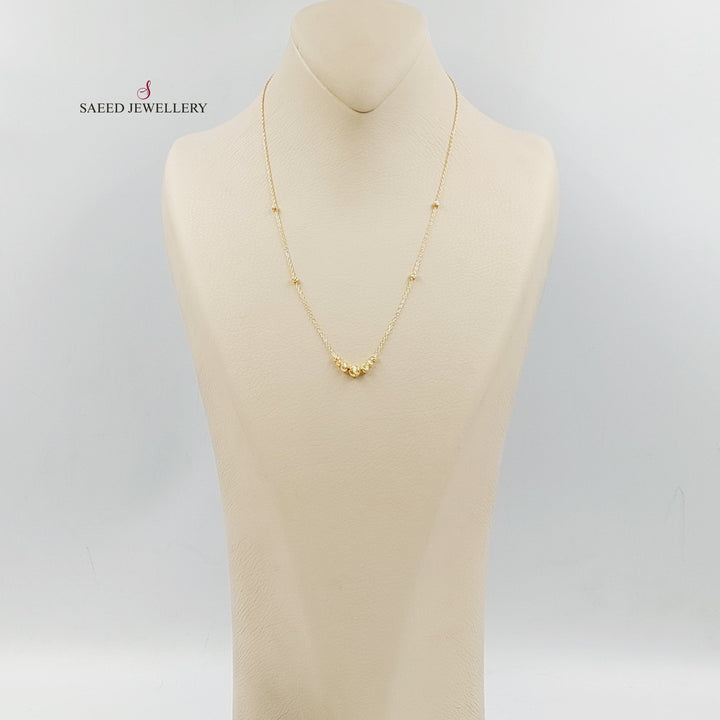 21K Gold Deluxe Balls Necklace by Saeed Jewelry - Image 4