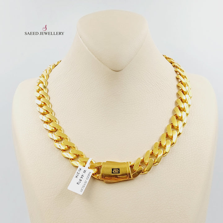 21K Gold Deluxe Cuban Links Necklace by Saeed Jewelry - Image 6