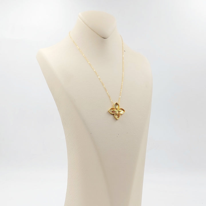 Deluxe Rose Necklace Made of 21K Gold by Saeed Jewelry 