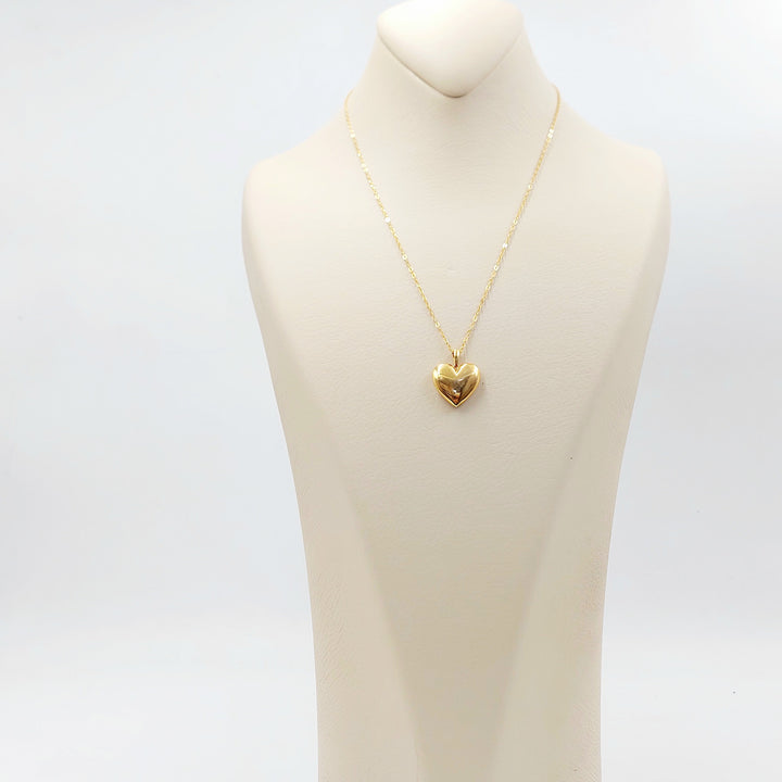 21K عقد قلب اكسترا-مجوهرات الشيخ سعيد-Saeed Jewelry 