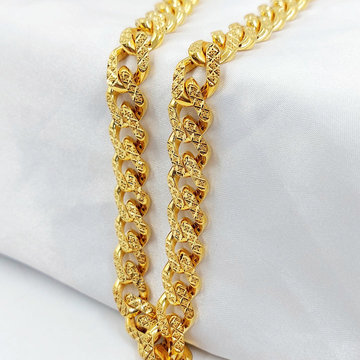 Deluxe Cuban Links Necklace Made of 21K Gold by Saeed Jewelry 