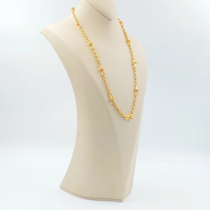 Deluxe Paperclip Necklace Made of 21K Gold by Saeed Jewelry 