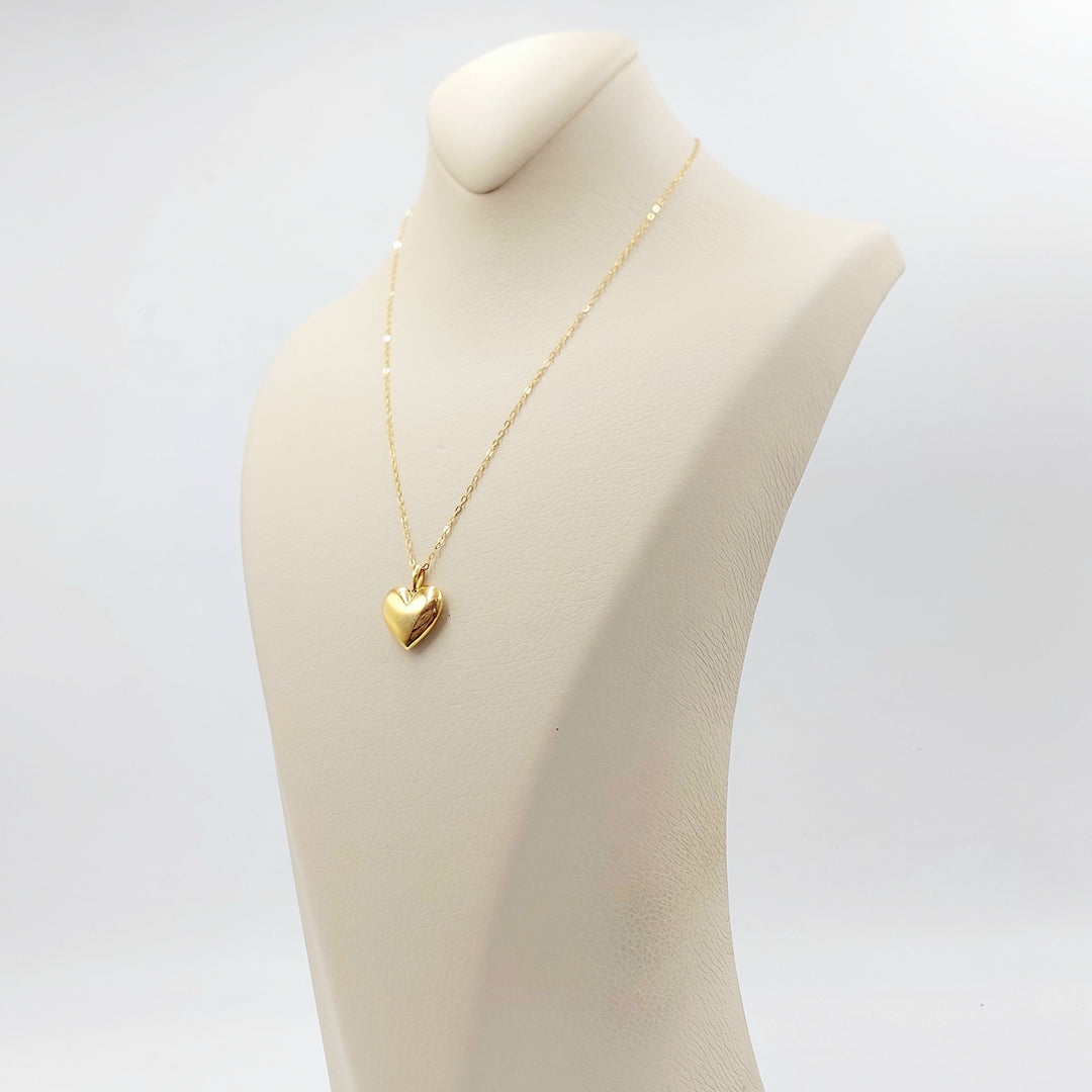 21K عقد قلب اكسترا-مجوهرات الشيخ سعيد-Saeed Jewelry 