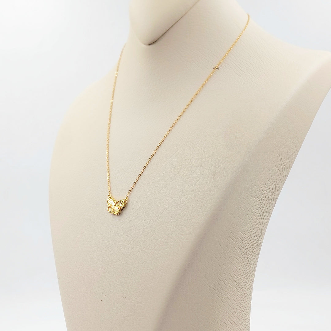 Deluxe Butterfly Necklace Made of 21K Gold by Saeed Jewelry 