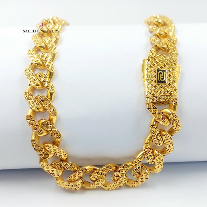 Deluxe Cuban Links Necklace Made of 21K Gold by Saeed Jewelry 