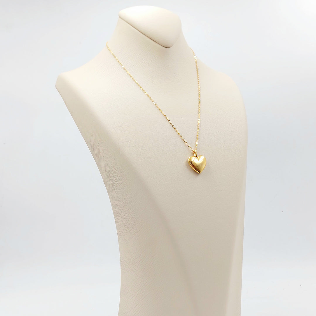 21K عقد قلب اكسترا-مجوهرات الشيخ سعيد-Saeed Jewelry 