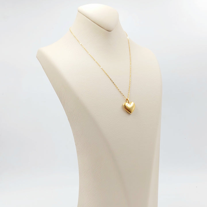 21K عقد قلب اكسترا-مجوهرات الشيخ سعيد-Saeed Jewelry 