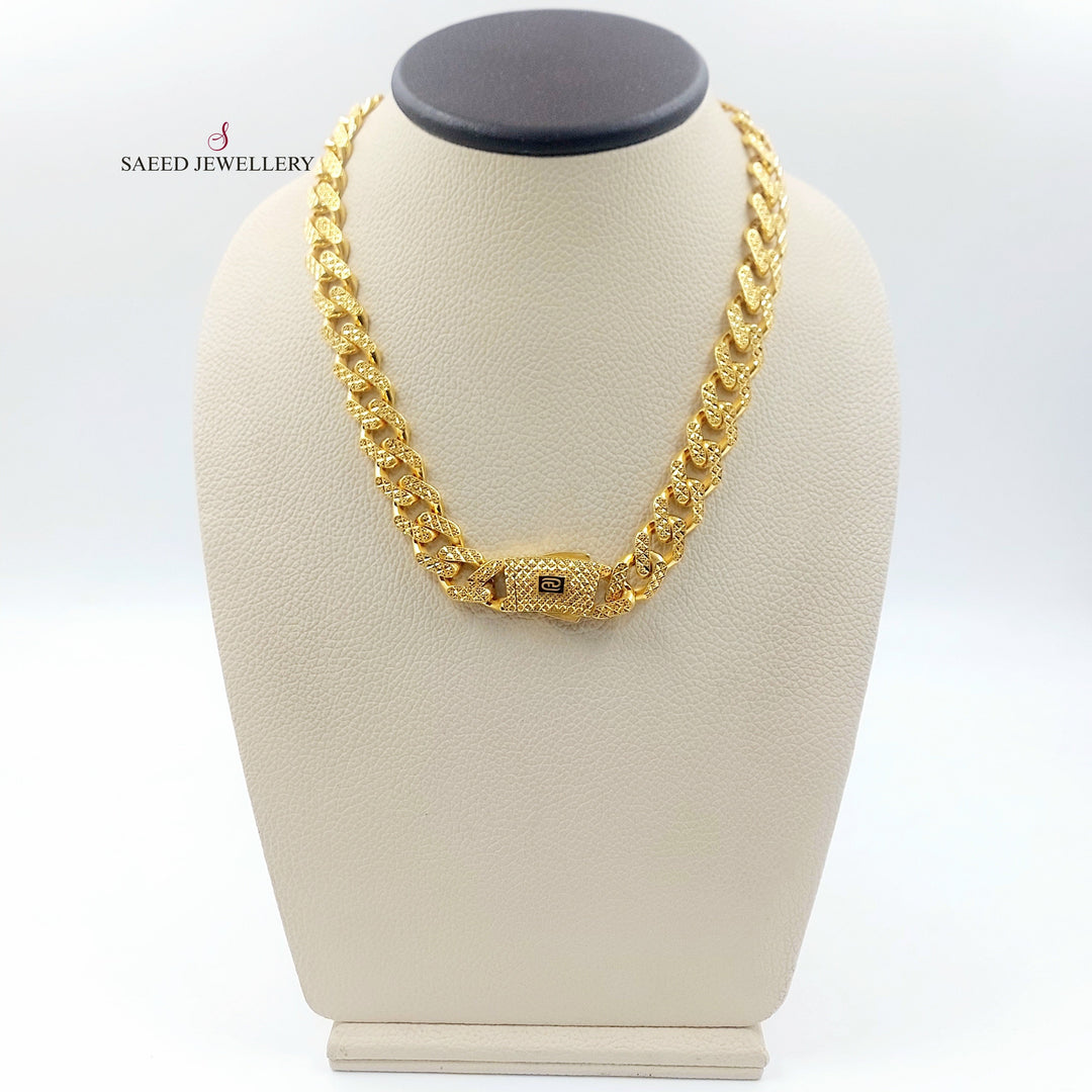 Deluxe Cuban Links Necklace Made of 21K Gold by Saeed Jewelry 