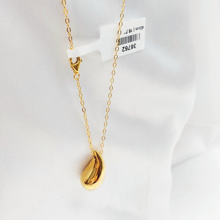 Deluxe Almond Necklace Made of 21K Gold by Saeed Jewelry 