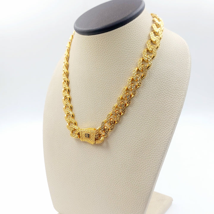 Deluxe Cuban Links Necklace Made of 21K Gold by Saeed Jewelry 