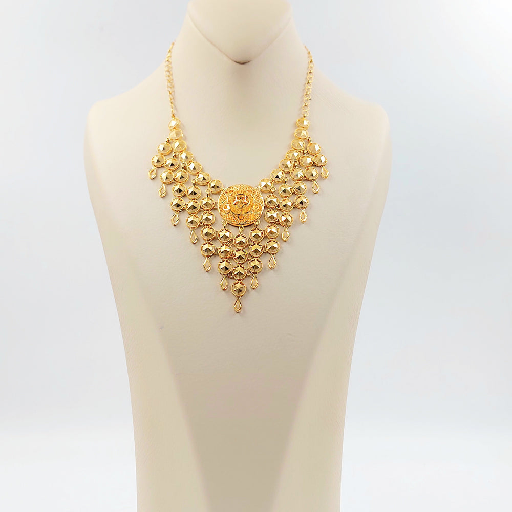 Deluxe Sun Necklace Made of 21K Gold by Saeed Jewelry 