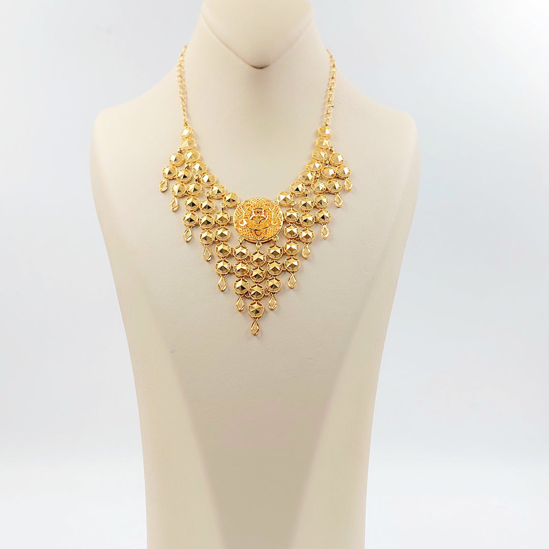 Deluxe Sun Necklace Made of 21K Gold by Saeed Jewelry 